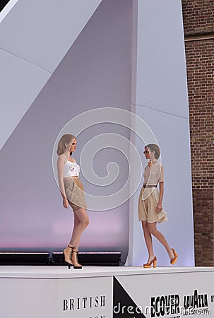 Models on the Catwalk London Fashion Week Editorial Stock Photo