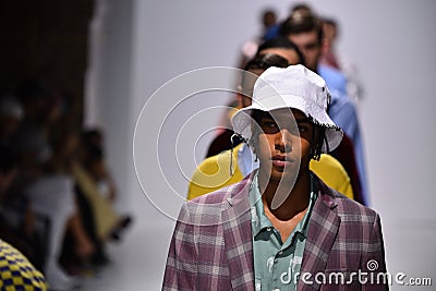 Models walk the runway finale at the Ovadia and Sons Spring 2018 Collection Editorial Stock Photo