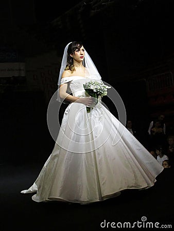 Models in wedding dress Editorial Stock Photo