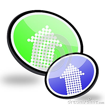 Modem arrow sign buttons Stock Photo