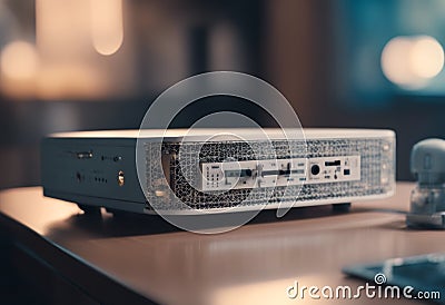 modem connection datum network copy infographic technology cyberspace gateway security banner concept earth global home tech Stock Photo