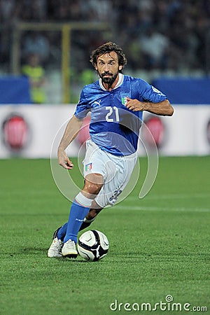 Andrea Pirlo in action during the match Editorial Stock Photo