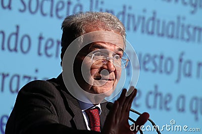Modena, Italy, April 2019 - Romano Prodi, public conference, European politician Editorial Stock Photo