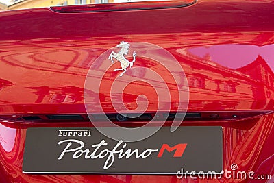 01-07-2021, Modena - Italy. Motor Valley Cars Exibition, red Ferrari Portofino M Editorial Stock Photo