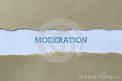 Moderation on paper Stock Photo