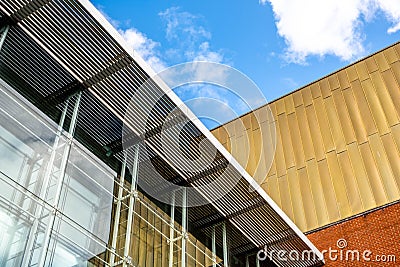 Modern Abstract Architectural Town Centre Design Feature With Strong Geometric Lines And No People Editorial Stock Photo