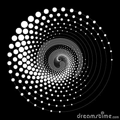 Modern abstract background. Halftone dots in circle form. Round logo. Vector dotted frame Vector Illustration