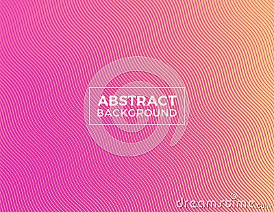 Minimal Modern Abstract Geometric Wave Lines Background - Illustration Vector Illustration