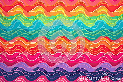 Modern abstract background of multicolored waves Stock Photo