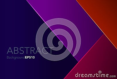 Modern abstract background with orange,purple,red,blue color, sharp shape texture,space for text, objects, vector illustration Vector Illustration