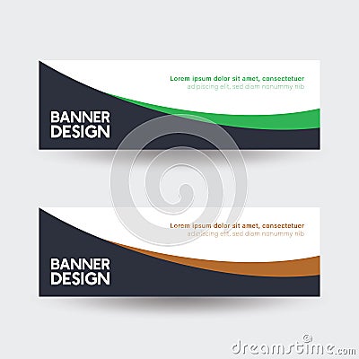 Modern Abstract Banner Design Vector Illustration