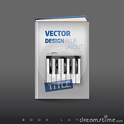 Modern abstract brochure as book. Football theme Vector Illustration