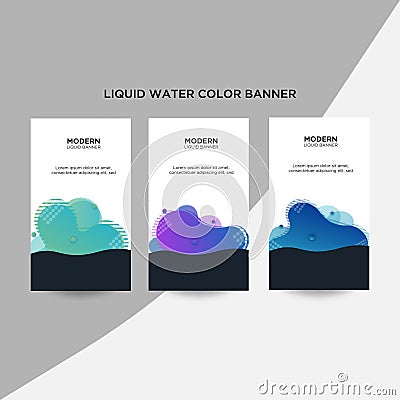 Modern abstract color business banners are arranged in a halftone style Stock Photo