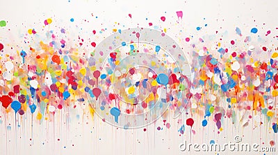 Modern abstract colourful paint splash wall art Stock Photo