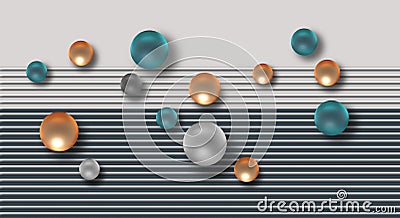 Modern abstract 3 d sphere artistic background. Geometry, illustrations, gold element, texture background, Stock Photo