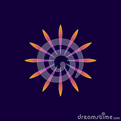 Modern Abstract Firework Spark Light Beam Design Template Vector Illustration