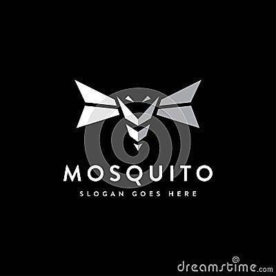 Modern abstract flying mosquito logo icon Vector Illustration