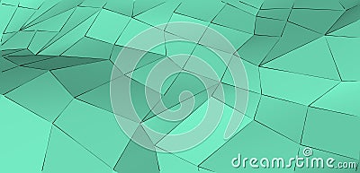 Modern abstract fresh mint green triangular background. Conception of freshness and purity. Stock Photo