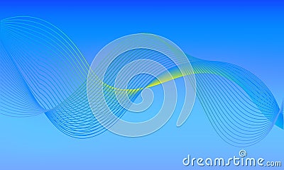 Modern abstract glowing wave background. Dynamic flowing wave lines design element. Vector Illustration