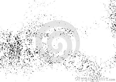 Modern abstract grunge overlay grain noise effect. Black White U Vector Illustration