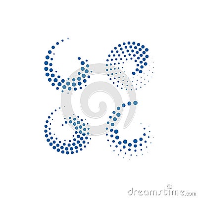 Modern Abstract Halftone icon Dots Logo sets Vector Illustration