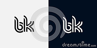 Modern Abstract Initial letter BK logo Vector Illustration