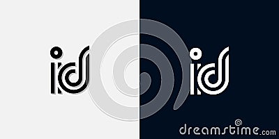 Modern Abstract Initial letter ID logo Vector Illustration