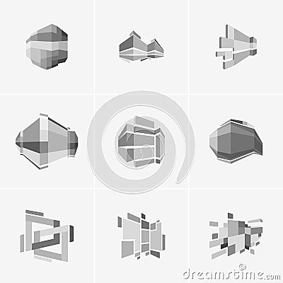 Modern abstract logo or element design. Best for identity and logotypes. Vector Illustration