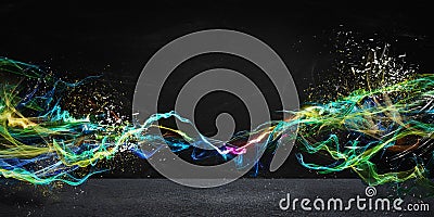 Modern abstract motion banner Stock Photo