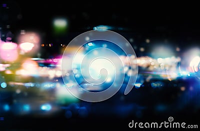 Modern abstract motion banner on dark background Stock Photo