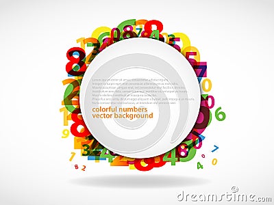 Modern Abstract numbers Stock Photo
