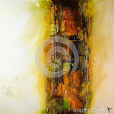 Modern abstract painting fine art artprint Stock Photo