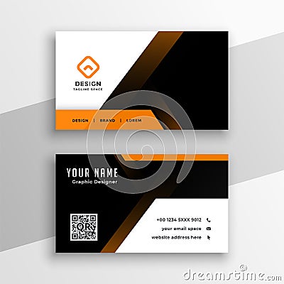 modern and abstract professional business card template for company branding Vector Illustration