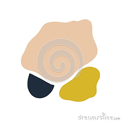 Modern abstract shapes vector background or layout. Pastel scandinavian colors palette Stock Photo