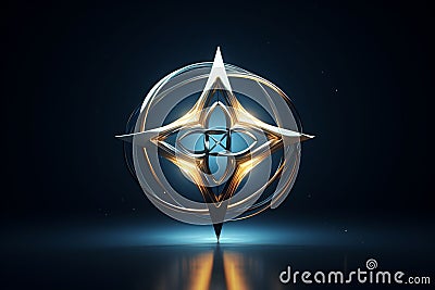 Modern and abstract star logo design conveying a Stock Photo