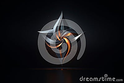Modern and abstract star logo design conveying a Stock Photo