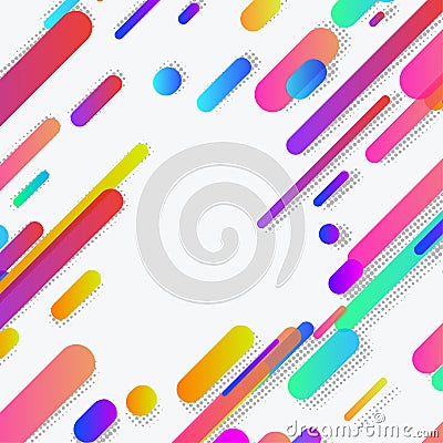 Modern abstract trendy neon lines background layout Vector Illustration