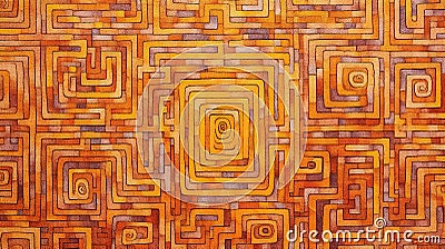 a modern abstract version of data network connection in an orange type, wallpaper style, ai generated image Stock Photo