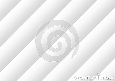 Modern abstract white diagonal parallel plate design art wall background Stock Photo