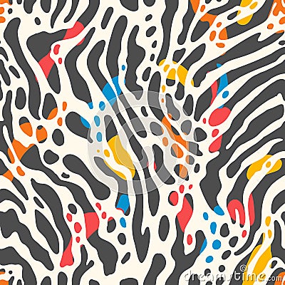 Modern abstract zebra print Stock Photo