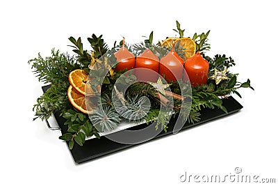 Modern advent wreaths Stock Photo