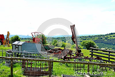 modern agricultural farm equipment Stock Photo