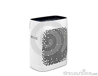 Modern air cleaner perspective right view 3d render Stock Photo