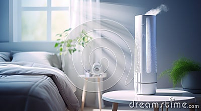 Modern air purifier in the room. Fresh air and healthy life Stock Photo
