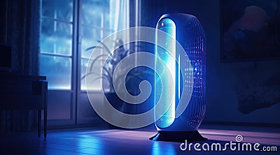 Modern air purifier in the room. Fresh air and healthy life Stock Photo