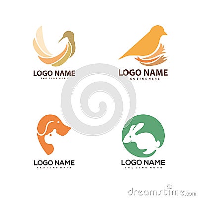 Modern animal logo and icon Vector Illustration