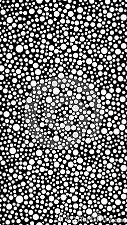 Modern animalistic background with white circles on a black sheet. Vector Illustration
