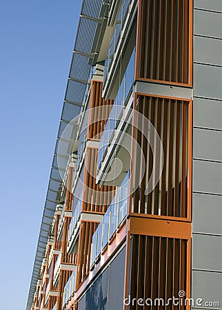 Modern apartment block exterior Stock Photo