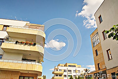 Modern apartment buildings exteriors Stock Photo