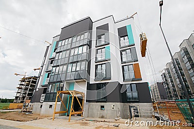 modern apartment in the middel of the town. Quite and beautiful backyard Stock Photo